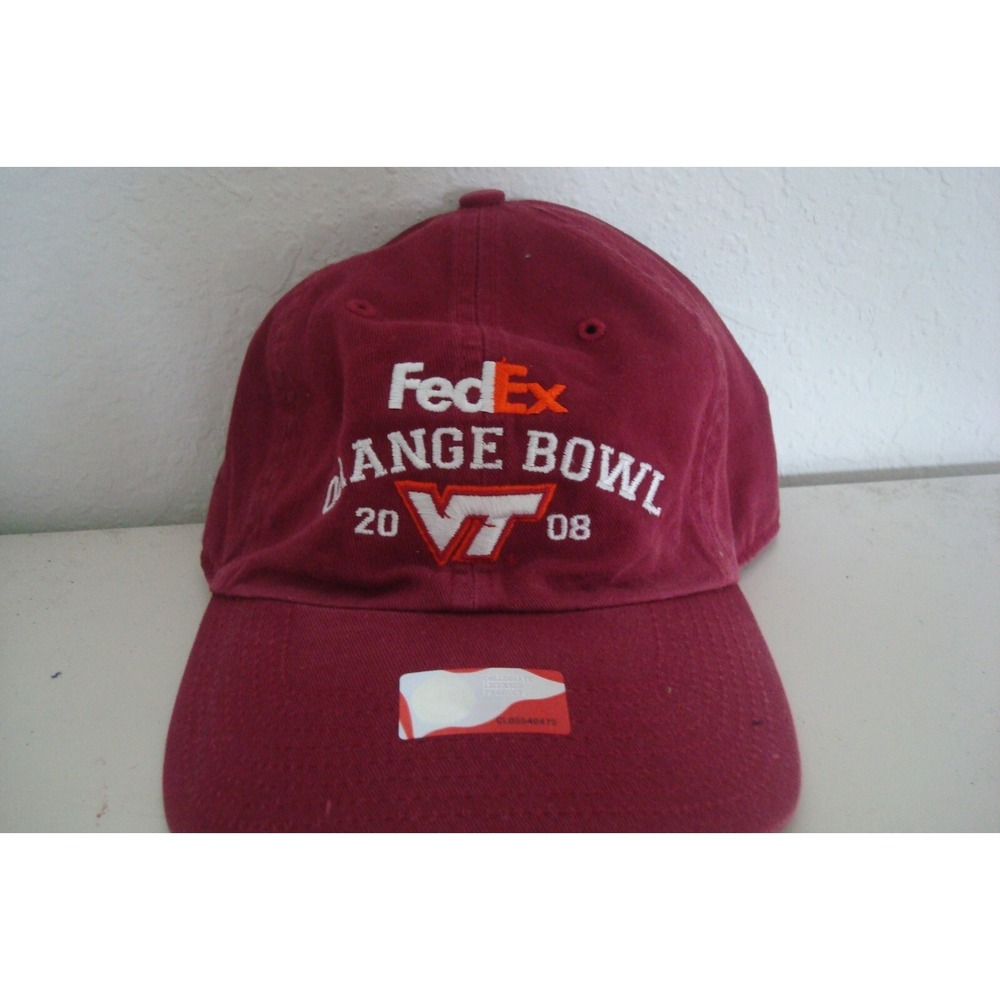 VIRGINIA TECH HOKIES 2008 GOLF BEACH STRAPBACK DEADSTOCK HAT CAP VINTAGE‎ C3